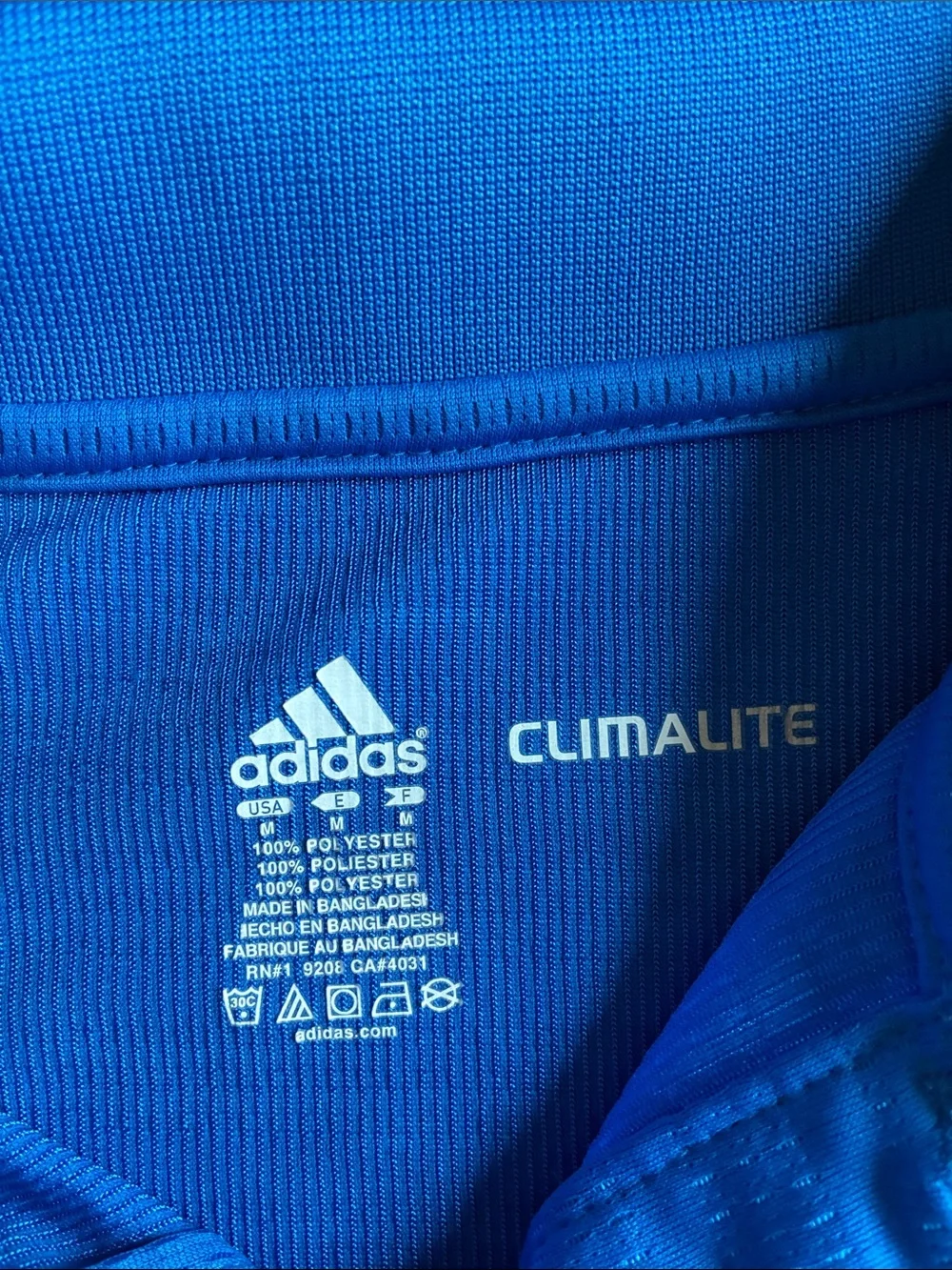 adidas Royal Blue Kids Polo with Thunder Logo